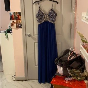 Blue size 9 prom dress